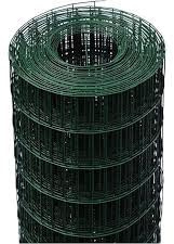 Rete Metallica Plastificata Verde per Recinzione, 100 cm x 25 mt, Maglia 50x75 mm, Elettrosaldata