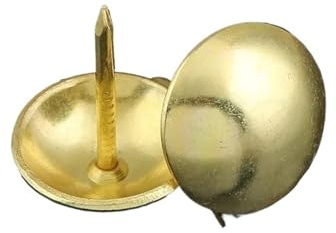 DeVow Möbelbeschläge Dekorative Polsternägel Ohrstecker Schmuck Holzkiste Reißzwecke Türnagel 11/16/19/25/30/40mm Hardware Dekor Nagel(Gold,25mm-10pcs)
