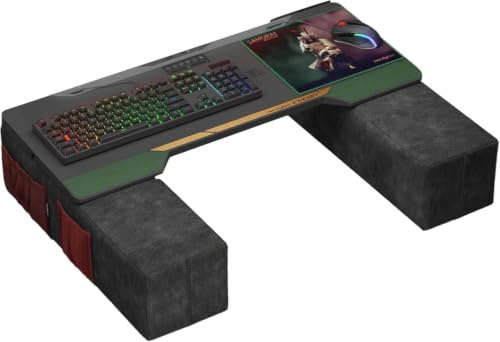 Couchmaster CYCON³ Samurai Edition mit Horizonlight-Stange, ultimativer ergonomischer USB-Hub, Gaming-Schreibtisch für Couch und Bett, kompatibel mit Allen Tastaturen und Maus/Mäusen, Laptops, PCs
