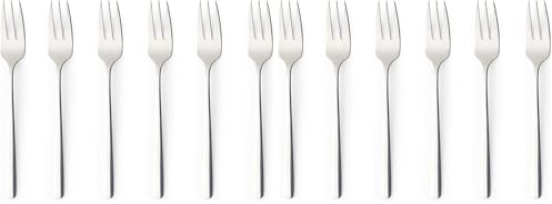 Juego de 6 tenedores para postre Russell Hobbs – Vienna, tenedores para pastel de acero inoxidable 18/0, altura de 16.5 cm, pulido espejo, apto para lavavajillas (Paquete de 2)