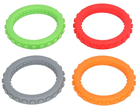 Sorandy Bracelet de Dentition pour bébé, Jouets de Dentition en Silicone Fiables pour Nourrissons, 4 Pièces, Bracelet de Sensoriel pour Soulagement des Gencives pour bébé à Mâcher, Jouet de
