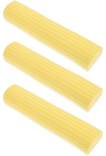 MAGICLULU Lot de 3 Têtes de Balai Éponge Recharge Absorbante Jaune 28 Cm, Remplacement pour Balai à Franges, Accessoires Nettoyage Sols Carrelés et Bois, Recharges D'éponges Solide