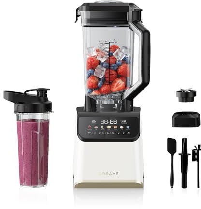 DREAME BlendLogic™ högpresterande mixer, iDetect™-teknik, 2 Tritan™-blandkoppar (2,0 L & 700 ml), 2 000 W motor, 9 smarta program, bilrengöringsprogram, diskmaskinssäker.