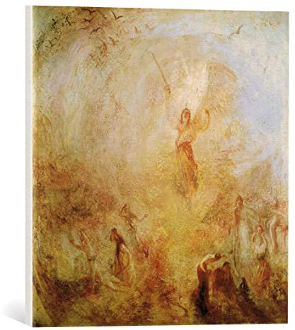 kunst für alle Leinwandbild: Joseph Mallord William Turner Der Engel vor der Sonne - hochwertiger Druck, Leinwand auf Keilrahmen, Bild fertig zum Aufhängen, 45x45 cm