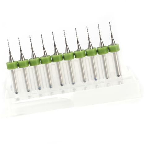 PCB Bohrer Set 10 Stück Hartmetall Micro Bohrer 0,1mm bis 1,4mm(0.7mm) Leiterplattenfräser für Präzisionsbohrungen in Elektronikbauteilen