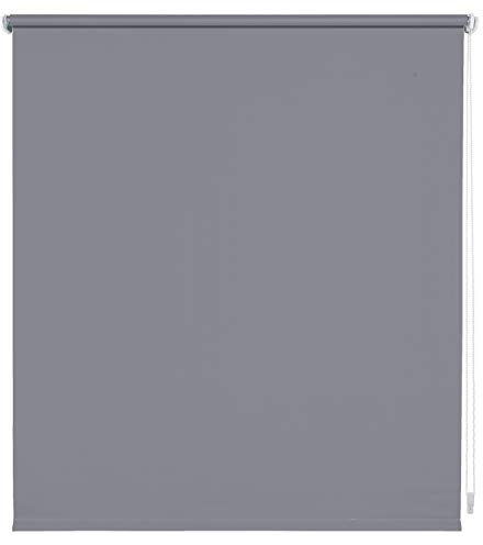 Verdunklungsrollo Fensterrollo mit Bohren lichtundurchlässig Blickdicht B200x H180 cm Stoff Dunkelgrau, Sonnenschutz Rollo für Fenster Seitenzugrollo Kettenzugrollo Verdunkelungsrollo