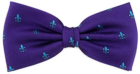 TigerTie Nœud papillon à motifs lys pré-noué + boîte de rangement, Violet turquoise., Taille Unique