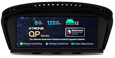 XTRONS 8.8''Android 13 Autoradio Qualcomm 662 Octa Core 8+128 Auto Stereo Multimedia Player Eingebauter 4G LTE Unterstützung Qualcomm Bluetooth 5.1 für BMW 3er E90 5er E60 mit CIC System