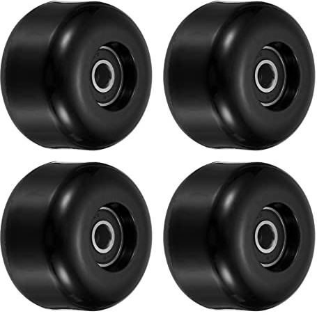 PATIKIL 4 Stück 54mm Longboard Rollen mit Lager ABEC-9 Skateboard Rad Straße Rollen für Skateboards Cruiser Räder Ersatz 85A Schwarz