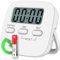 Küchentimer Digital mit großem LCD-Display | Kurzzeitmesser mit Lautem Alarm | Time Timer | Küchenwecker | Timer Küche | Stoppuhr Digital | Magnetischer Küchentimer (Weiß)
