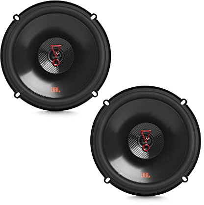 JBL Stage3 627FHI - 450W Max 6(16Cm), 2 Way Coaxial Speakers, Plus One Woofer Cone, Edge Driven Dome Tweeters, Vented Basket Frame Design, Delivers High Output and Deep Bass Peformance., Black