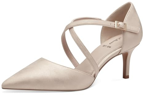 s.Oliver Damen Pumps mit Riemen Spitz Elegant, Rosa (Rose), 39 EU