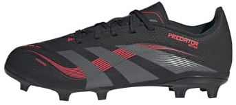 adidas Unisex - Bambini Predator League Firm Ground/Multi Ground Football Boots Kids, Core Black/Grey Four/Lucid Red, 35 EU