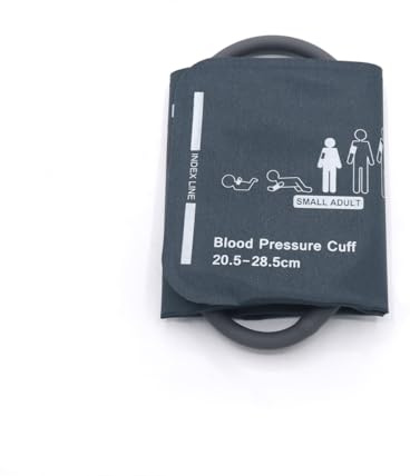 Manguito universal NIBP para adultos pequeños, 20,5-28,5 cm, mangueras dobles sin vejiga, reutilizable, de TPU, repuesto Bule, manguito de presión arterial, sin conector BP