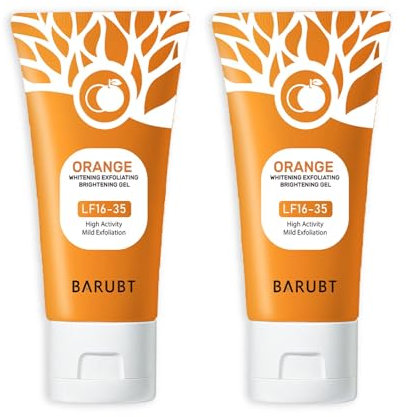 Ezyuanchly Gel esfoliante arancione, gel idratante per viso e corpo, esfoliante viso per pulizia profonda, esfoliante viso naturale all'arancia (2 pezzi)