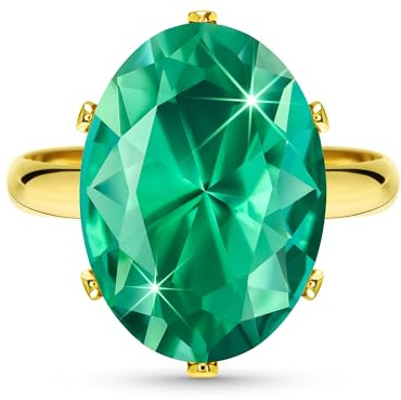 Linawe Ringe Frauen, Falscher Diamant Moissanite Ring Verstellbar, Grosse Fingerring Damen, Kupferringe Sind in Drei Gold-, Roségold- und Silbertönen Erhältlich