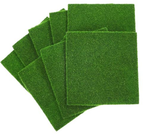 BESTonZON 8stücke Kunstmoos Matten Blatt Moos Kunstmoos Gras Teppich Handwerk Moos Künstliche Landschaft Dekorative