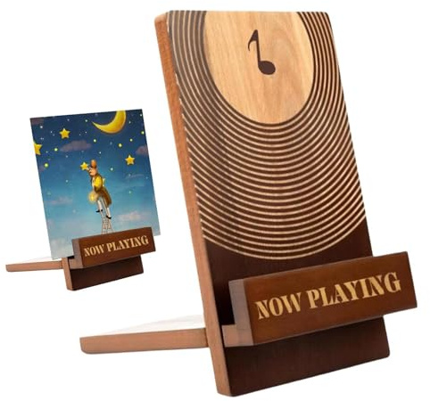 Fellflying „Now Playing“ -Vinylständer – Schallplattenhalter Aus , Tisch-Schallplattenregal Für LPs, „Now Spinnin-g“ -Albumrahmen Im Retro-Look Zur Aufbewahrung Von Schallplatten