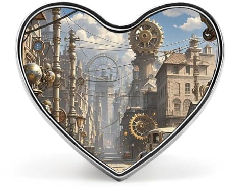 Brosche, Anstecknadel, Herz-Anstecknadel, Damen, Brosche für Hut, Tasche, Anzug, Krawatte, Hochzeit, Geburtstag, Katze, Halloween, bedruckte Valentinstagsanstecknadel, Love form, Aluminium