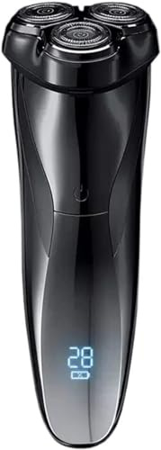 Rasoi da barba, Rasoio elettrico ricaricabile 3D impermeabile, rasoi rotanti Wet & Dry for uomo Rasoi elettrici da barba