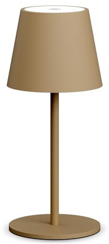lundwa lampade da tavolo LED a batteria dimmerabile, 26cm(Cachi) | lampada da campeggio 5000mAh, batteria ricaricabile, 3W 3000K, lampada da tavolo da esterno IP54 per camera da letto