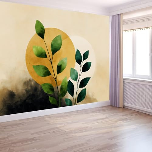 WTD - Carta da parati fotografica, 400 x 280 cm (larghezza x altezza), effetto acquerello, 3D, di alta qualità, XXL, moderna decorazione da parete, in tessuto non tessuto, per soggiorno, camera da