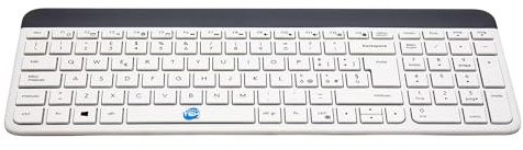 SIMPLETEK - Kit Mouse e Tastiera Wireless Compatta e Sottile (Layout ITA) - Connessione 2.4 GHz e Design Bianco Silenzioso