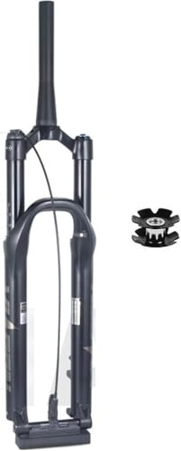 CUCKQUIC Mountainbike-Federgabel mit manuellem Lockout, 3,8 cm konisches Gabelschaftrohr, 66 cm, 27,5 cm, 29 cm Steckachse, 15 x 110 mm Luftdämpfer, 100 mm Federweg, Scheibenbremse 29in