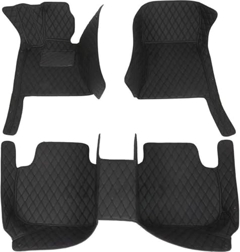 Eoobyzn Tappetini Pavimento Auto per MG ZS Hybrid+ Luxury (2025), Pelle Tappeti Copertura Completa Moquette Anteriori Posteriori Tappetino Protezione Impermeabile Antiscivolo,A/Black