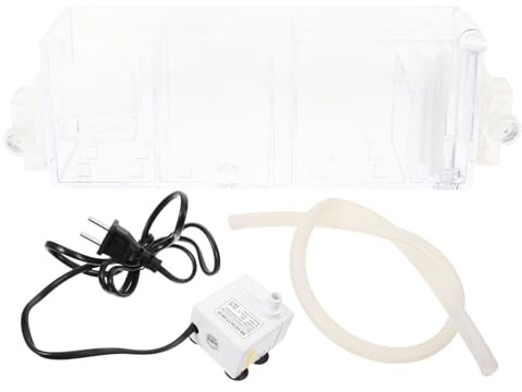 Abaodam Transparente Acryl Aquarium Filterbox mit Pumpe Hängefilter für Aquarien Verschleißfest Großer Wasserspeicher Sauerstoffanreicherung Zubehör für Tropen und Kaltwasserfische