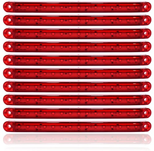 10x Rot 15 LED 24V Seitenmarkierungs Begrenzungsleuchte Positionsleuchte Markierung LKW PKW Anhänger