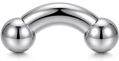 Funseedrr Innengewinde Curved Barbell Piercing Banane mit Kugel Edelstahl (1.6 2 2.5 3 4 5 6 8 10mm Dicke)