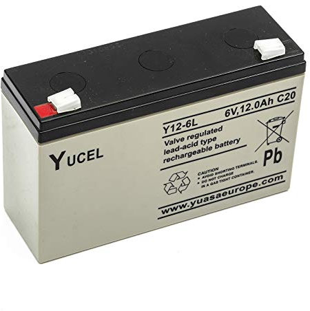 Yucel/Yuasa Y12-6 Sealed Lead Acid Battery 6v 12ah Burglar Alarm Panel Back Up