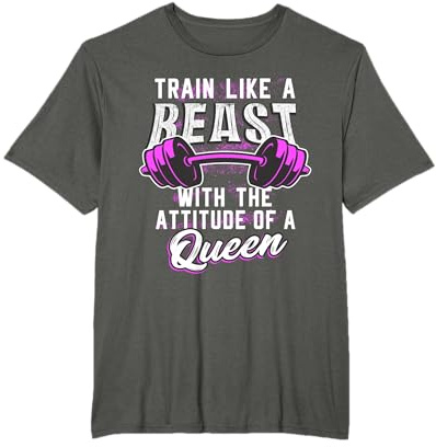 Hantel Workout Motivation Spruch Fitness Queen Gym T-Shirt