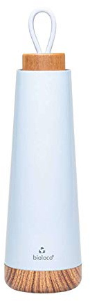 Chic.Mic Isolierflasche aus der Bioloco Loop Kollektion aus Edelstahl, in der Farbe Himmelblau, frei von BPA, Toxin und Phthalaten, Fassungsvermögen: 500 ml, Maße: 28 cm x 7,5 cm, BEL109