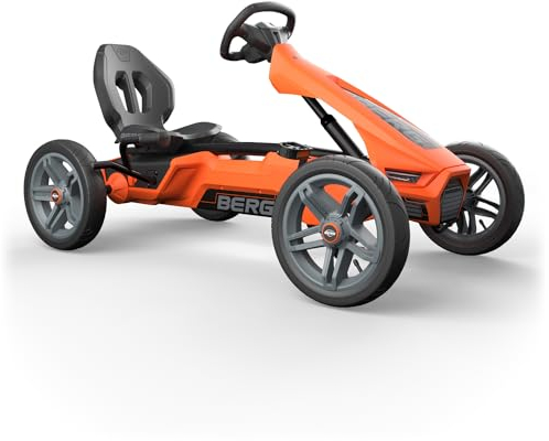 BERG Rally NRG Orange | Gokart für Kinder ab 4 Jahre | Pedal-Gokart | Tretfahrzeug mit verstellbarem Sitz | Robustes Kinderfahrzeug für draußen