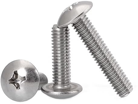 SYDARSYN Phillips Rundkopf Maschinenschrauben 304 Edelstahl Kreuz Pilzkopf Schrauben M6x20mm (10 Stück)