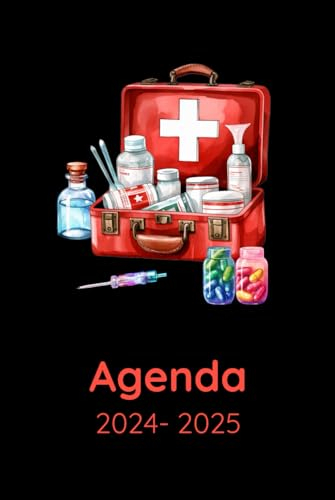 Agenda 2024-2025: Idée de cadeau pour docteur, étudiant en médecine, futur médecin, infirmière, Planificateur Organisateur Mensuel et Semainier