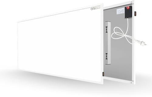 Byecold Riscaldamento a infrarossi 700 Watt, riscaldamento a parete a infrarossi, riscaldamento elettrico, piastra riscaldante, pannello riscaldante elettrico, protezione da surriscaldamento a