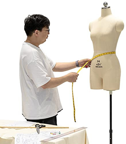 Nähen von Schaufensterpuppen für Damen, Schneiderpuppe, Schneiderpuppe, Übergröße, Schaufensterpuppen-Torso, Ständer auf Rädern zum Nähen von Kleidung (Farbe: Weiß, Größe: 3XL), wunderschöne LAN