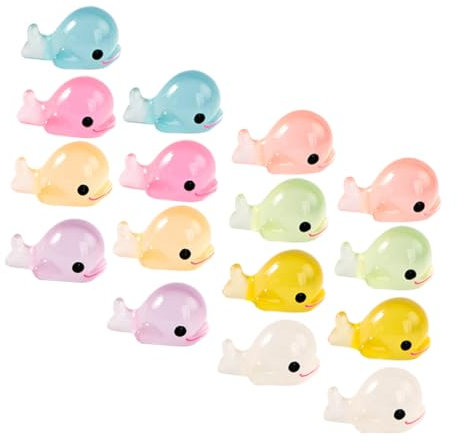 KONTONTY 16pièces Figurines Miniatures De Dauphins Décorations pour Jardin Aquarium Et Paysage De Animaux Adorables Couleurs Accessoires De Décoration Réalistes Et Légers