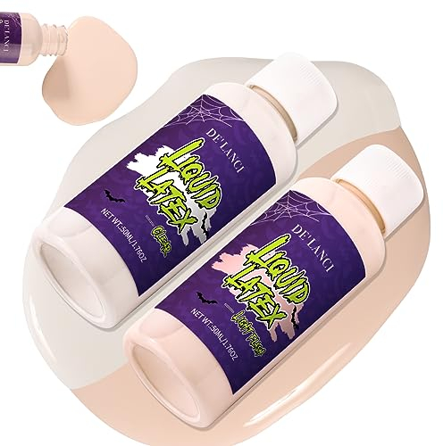 Afflano Hautkleber Flüssig Latex kit, Spezialeffekt Make-up-Narben-Flüssigkeit Set, Realistische Kosmetische SFX Halloween Makeup, Karneval Schnittwunden Abblätternde Haut FX Wunden Falten Zombies