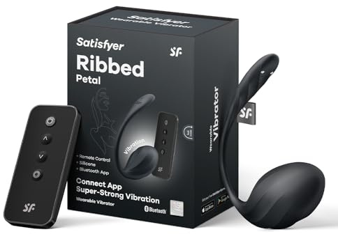Satisfyer Ribbed Petal Connect App | G-Punkt-Vibrator | Ferngesteuerter tragbarer Vibrator | Wiederaufladbares Sex-Spielzeug | Wasserdicht (IPX7) | Hautfreundliches Silikon in Farbe Rosa