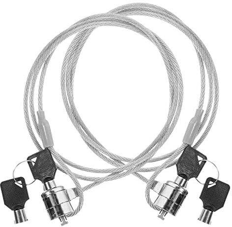 WATIIFUFU Serratura di Sicurezza per Laptop Cavo, 2 Set in Lega | Design Flessibile, Rotazione a 360 Gradi, Accessorio per Dispositivi Digitali e Schermi