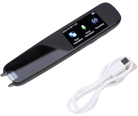 Verbesserter Übersetzungs Scan Stift, Datensatz Scan Lesestift, OCR Digital-Übersetzungsstift Scanner 112 Sprachen-Übersetzergerät mit Touchscreen für Geschäftsleute, Studenten,