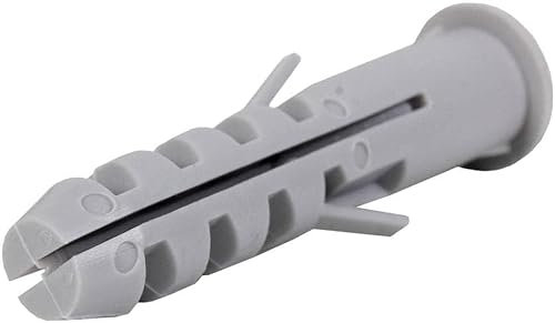 Lot de 200 chevilles murales en nylon pour fixation de lampes, tableaux, 10 mm, pour cloisons sèches, briques, béton, 10 mm