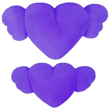 Heart Angel Wings Pillow,2X Soft Car Accessories Neck Pillow With Wings For Driving - Cozy Cute Car Pillow Headrest For Driving, Home