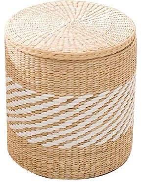 MEILISHAOMEI Aufbewahrungsboxen Ottomane Erwachsene Fußhocker Ruhe Rattan Weben Fußhocker Pouffes Multifunktionshocker Stuhl Für Wohnzimmer Schlafzimmer