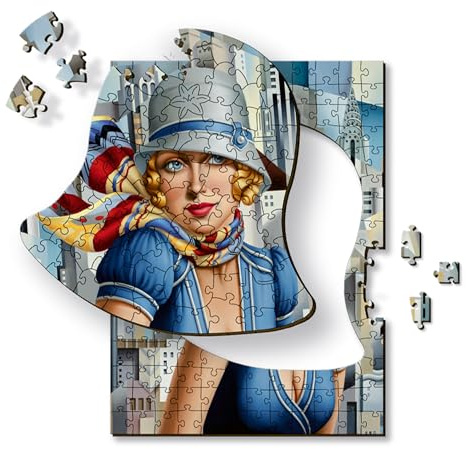 Trefl - Holzpuzzle 200 Teile, Sommer in der Stadt, Catherine ABEL | Für Kinder und Erwachsene ab 10 Jahren, hochwertige Qualität, berühmte Gemälde bekannter Künstler, präzise passgenau
