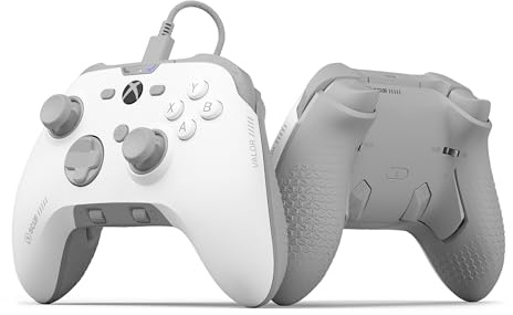 SCUF VALOR PRO Kabelansluten Prestandahandkontroll för Xbox – Anpassningsbara Bakre Paddlar, Omedelbara Avtryckare, Hall Effect-tumspakar, Xbox Series X|S, Xbox One, Windows PC – Vit